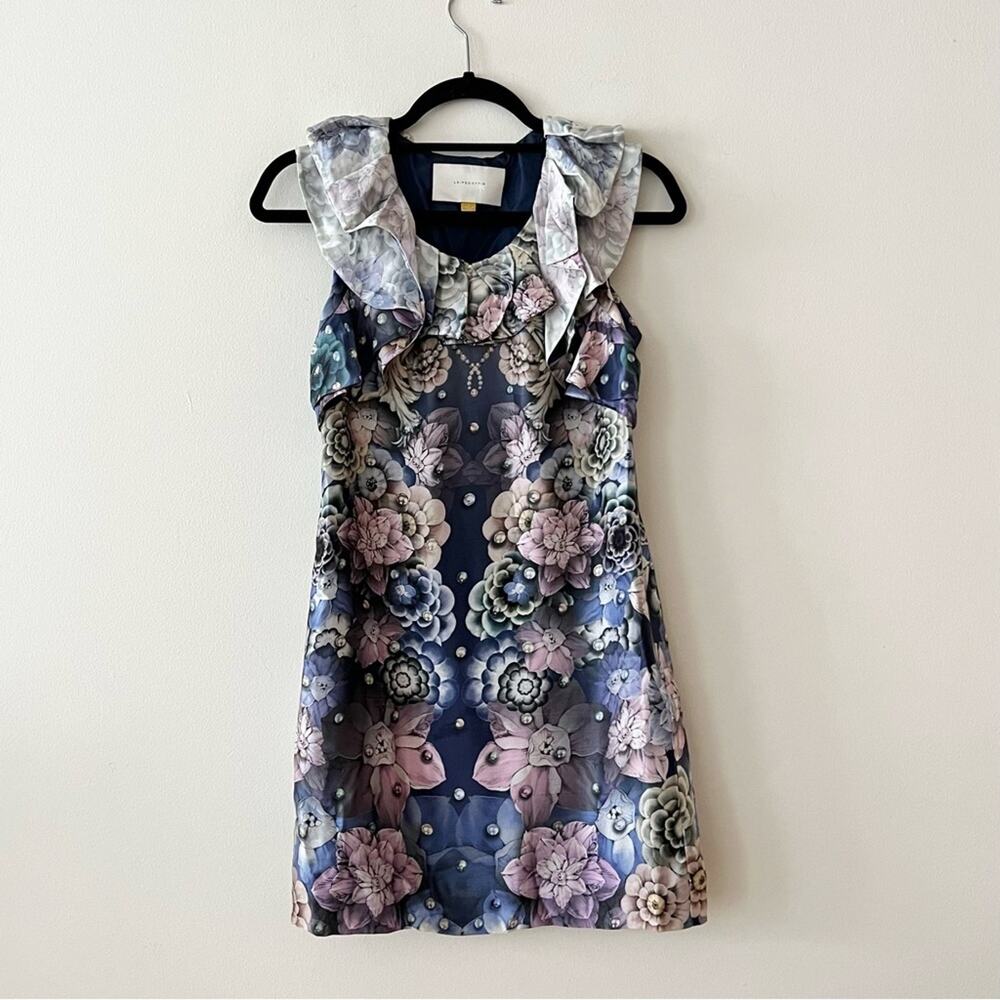 Anthropologie Leifsdottir Printed Silk Ruffle Dress